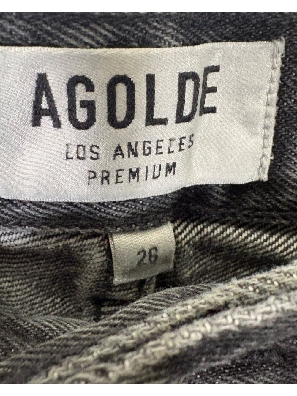 AGOLDE High Waist Cut Off Jean Shorts Size 26 - Picture 9 of 10